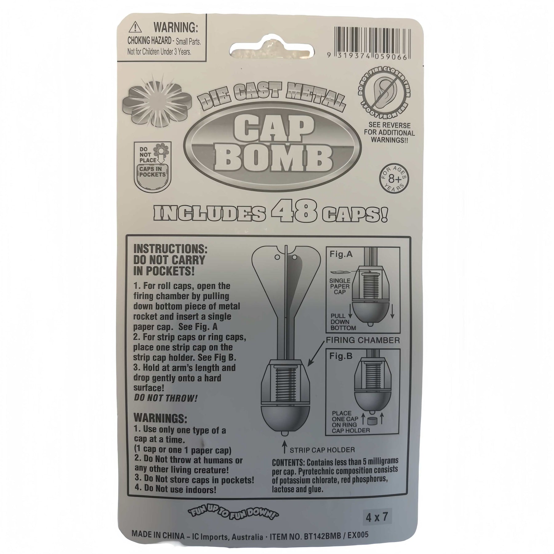 Diecast Cap Bomb 2-Pack with 48 Shots - Traditional Toys for Classic Fun - SuperSaverAU - view 5