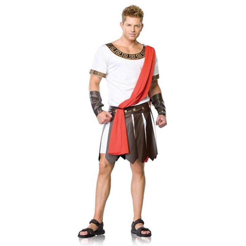 Men's Caesar Costume Roman Fancy Dress Party - SuperSaverAU - view 1