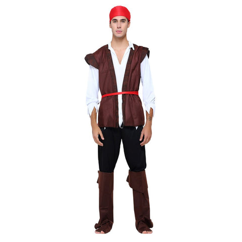 Men's Caribbean Pirate Costume with Accessories - SuperSaverAU - view 1