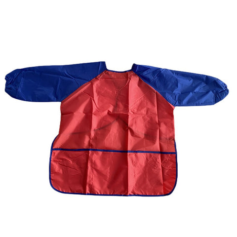 Creatistics Long Sleeve Kids Art Apron, Red/Blue, 6-10 Years, Waterproof - SuperSaverAU - view 1