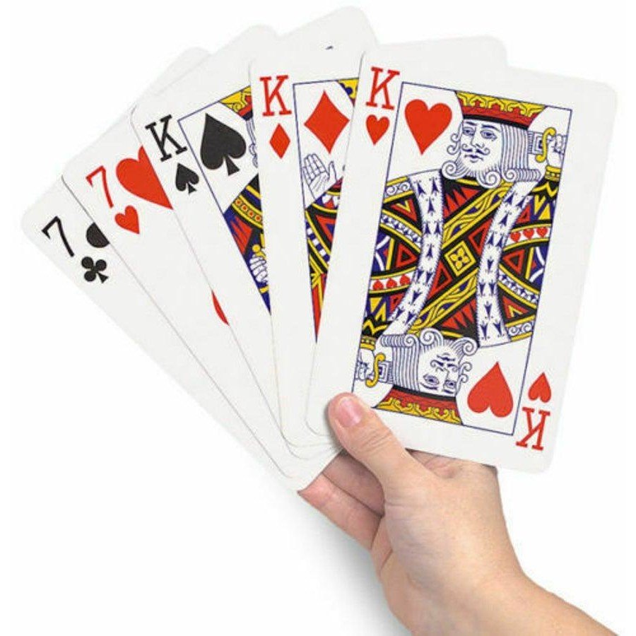 Premium Jumbo Playing Cards Large Plastic Coated Poker Deck