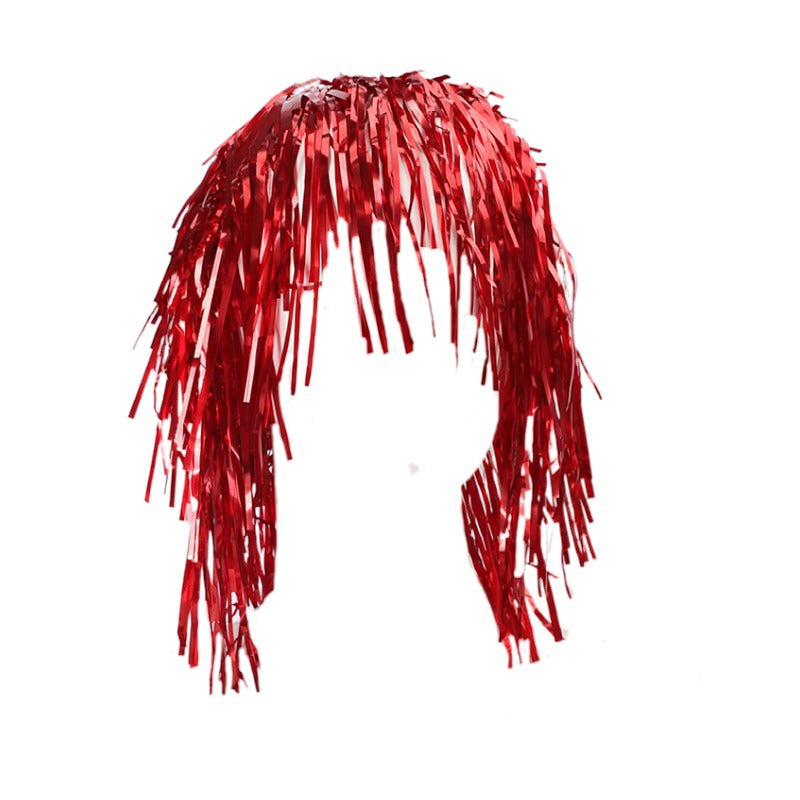 Party tinsel wig-assorted colour - Hot Pink - SuperSaverAU - view 4