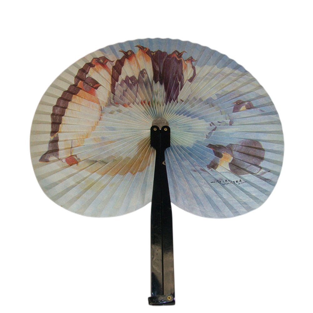2 PCs Assorted Folding Paper Fans - Penguin & Koloa Designs - SuperSaverAU - view 2