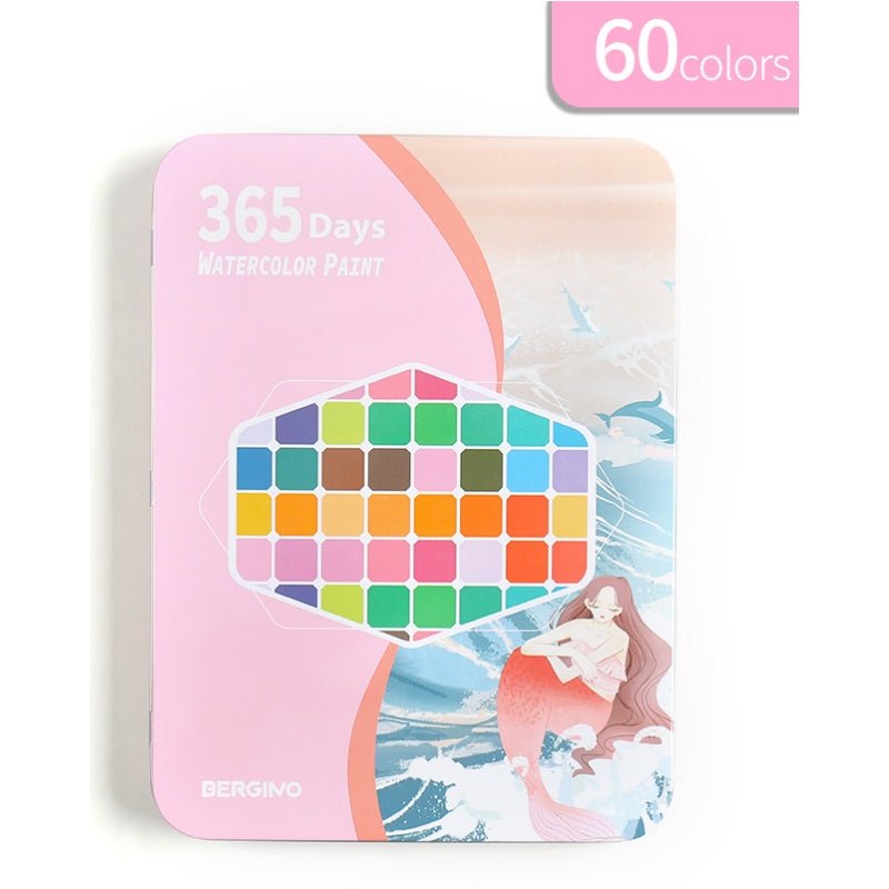 Portable 60-piece Concentrated Colour Block Paint Set with Brush - SuperSaverAU - view 5