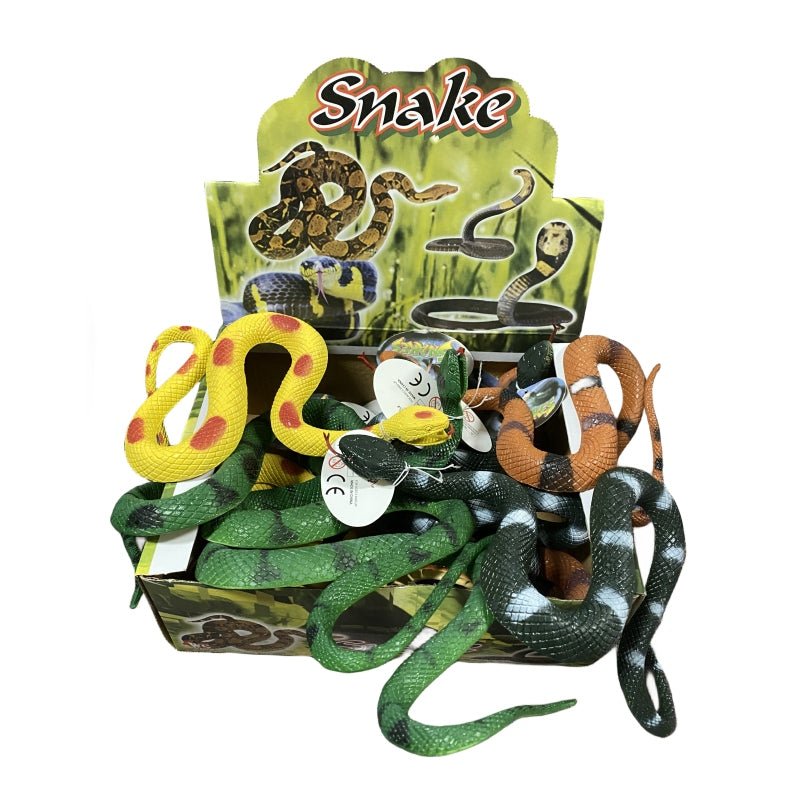 4x Realistic Rubber Snakes - Lifelike Trick Toy for Game Night Surprise - SuperSaverAU - view 1