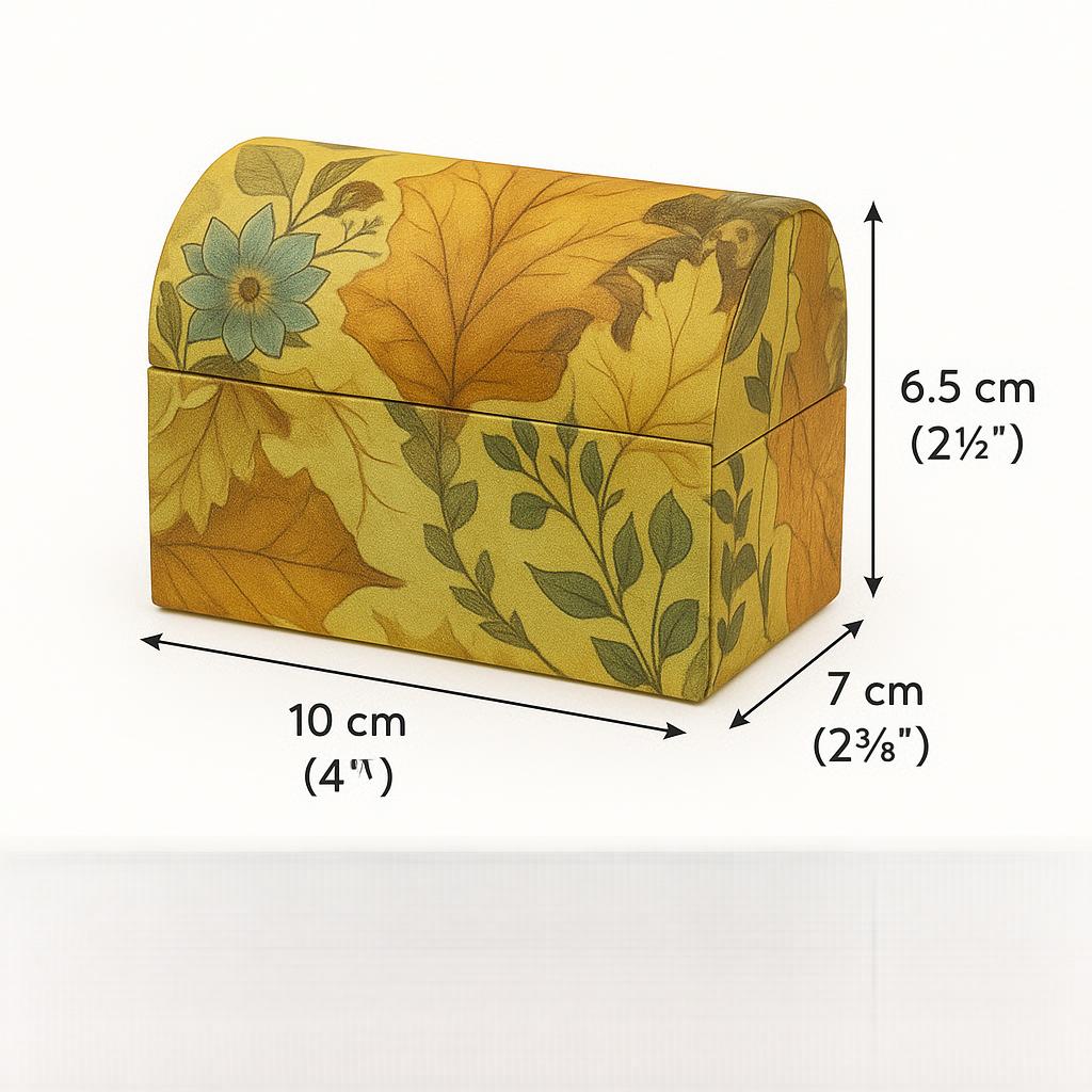 Premium Decorative Floral Storage Boxes – Autumn Leaf Pattern 2 Pack