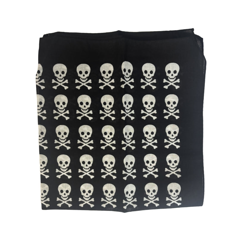 Skull-Themed Pirate Bandana - 50x50cm, Bold Design for Events - SuperSaverAU - view 1