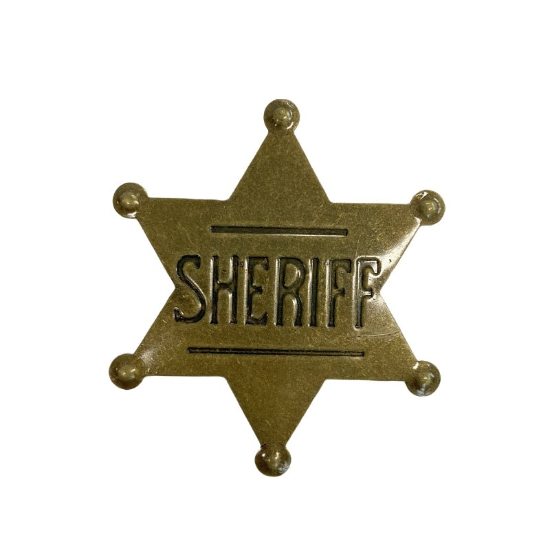 Premium Metal Sheriff Badge – Ancient Bronze Western Costume Accessory