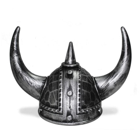 Viking Helmet Horned Hat Warrior Costume Cosplay - Silver Black - SuperSaverAU - view 1