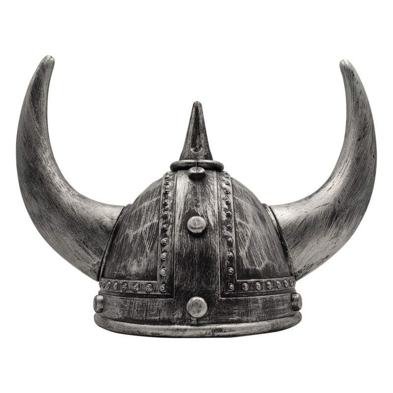 Viking Helmet Horned Hat Warrior Costume Cosplay - Silver Black - SuperSaverAU - view 2