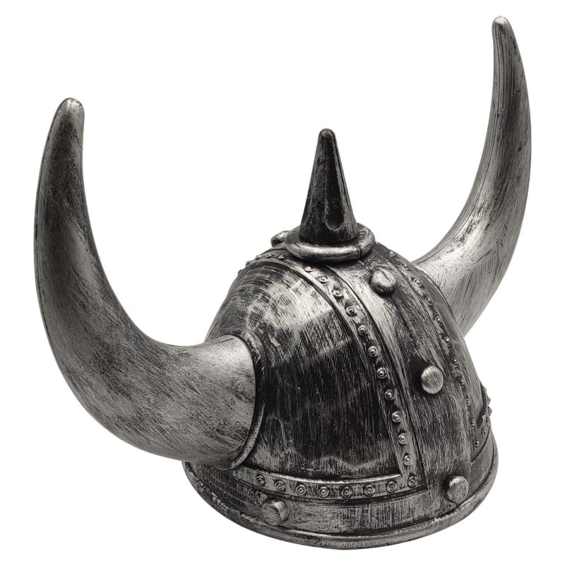Viking Helmet Horned Hat Warrior Costume Cosplay - Silver Black - SuperSaverAU - view 3