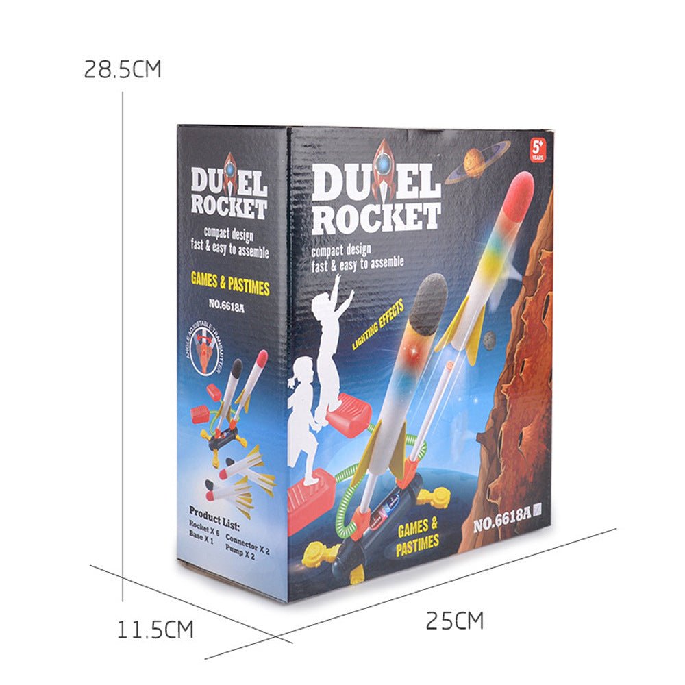 Air Power Foam Dual Rocket Shoot Up Foot Launcher - 2 Pumps + 6 Rockets - SuperSaverAU - view 4