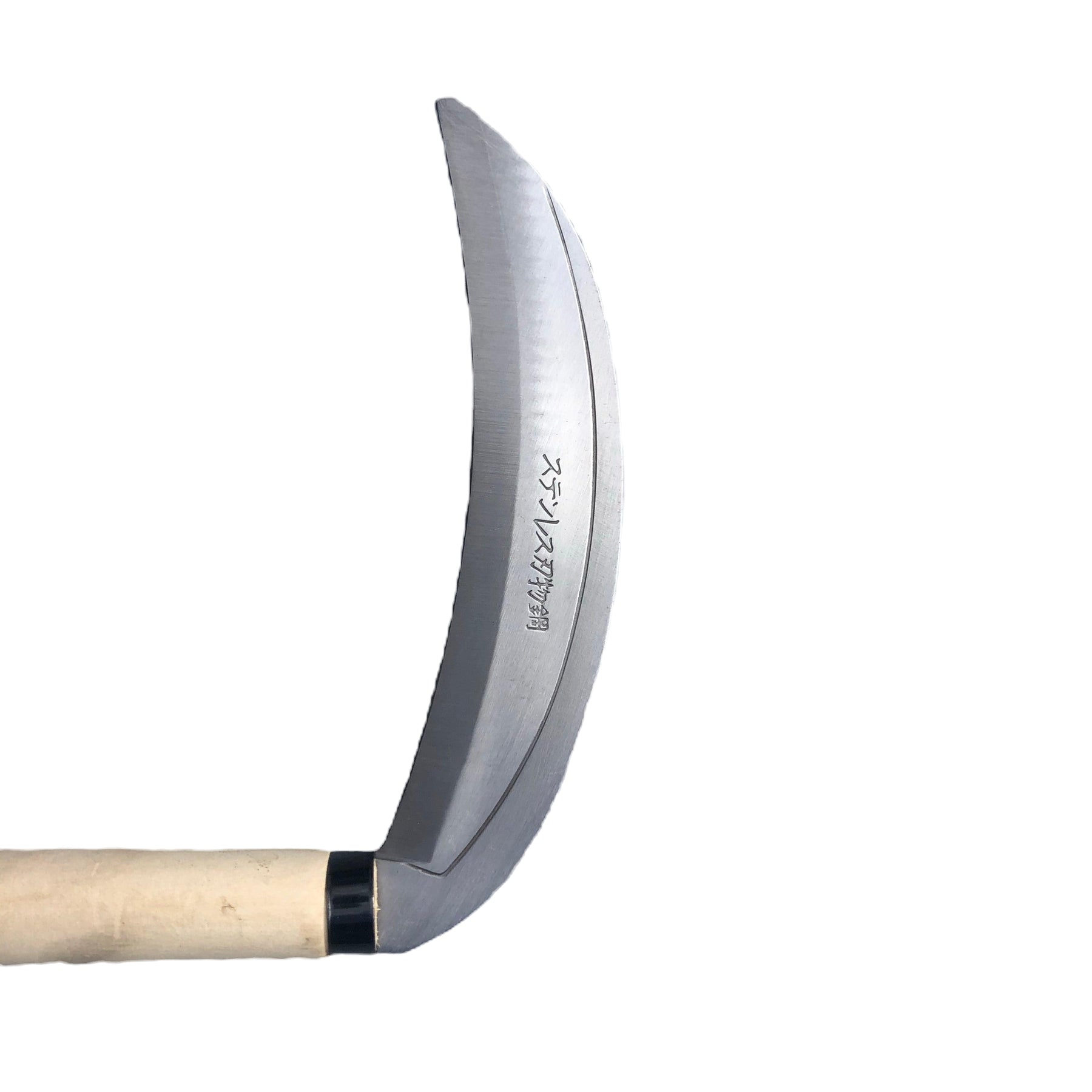 Japanese Hand Scythe – Sharp Stainless Steel Blade, Ergonomic Wooden Handle - SuperSaverAU - view 1