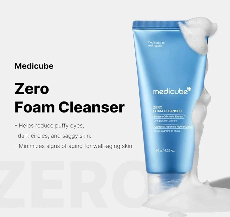 MEDICUBE Zero Foam Cleanser 120g Korean Pore Care Sebum Control Face Wash
