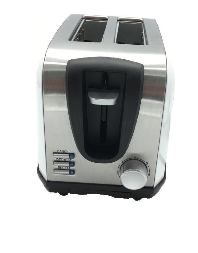 BOS & SARINO 2 Slice White Toaster with Browning Control