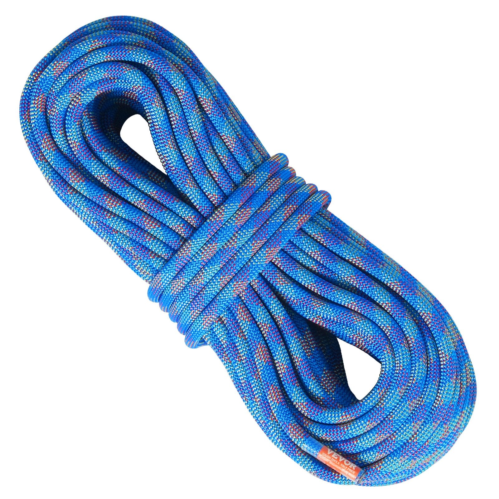 Premium Blue 10.2mm Dynamic Climbing Rope 40m with Steel Snap Hooks