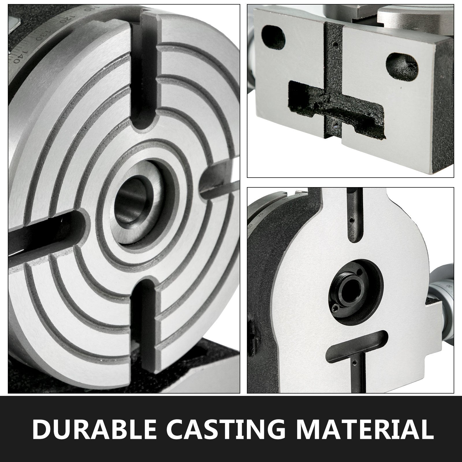 Premium 6 Inch Horizontal Vertical Rotary Milling Table with MT-2