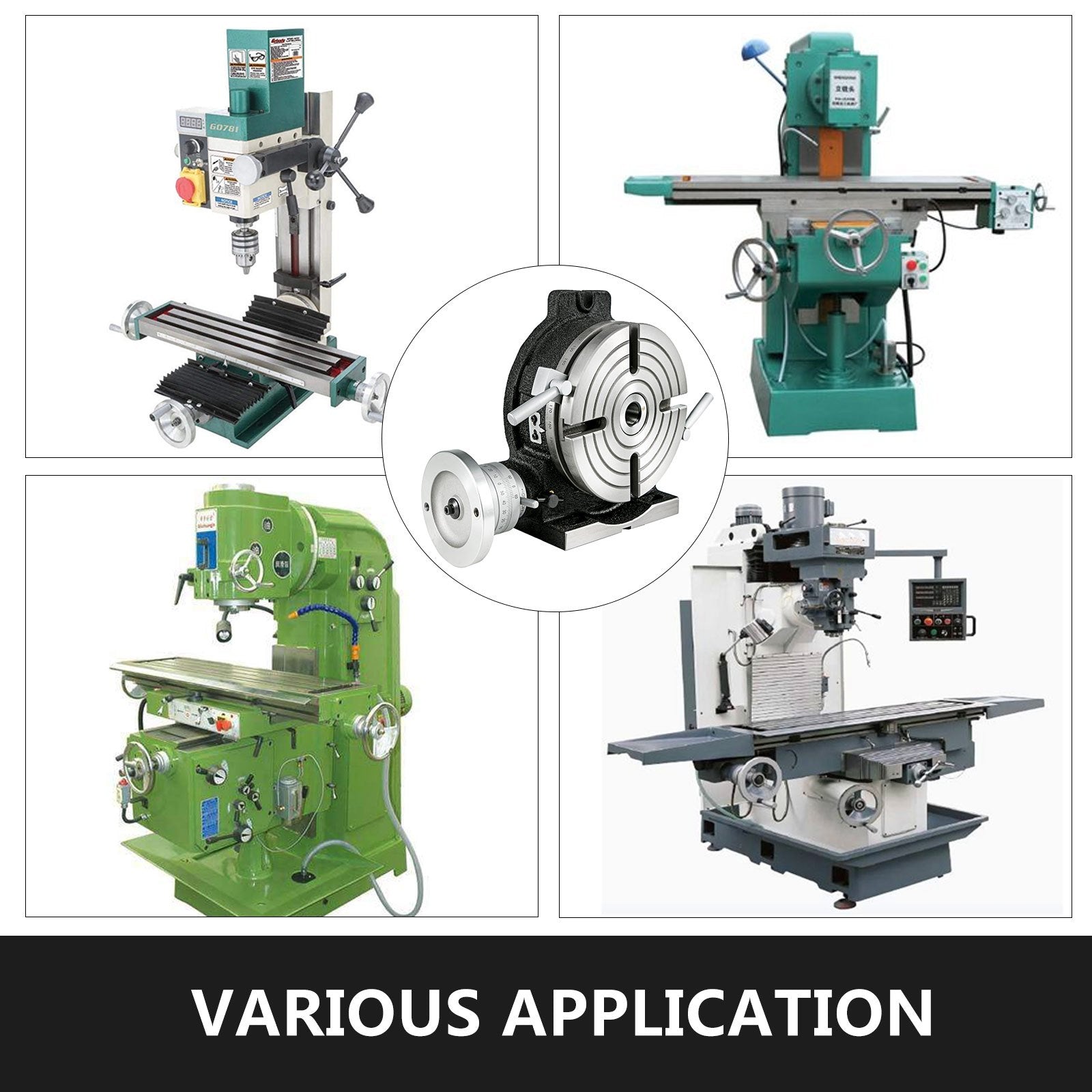 Premium 8 Inch HV8 Horizontal Vertical Rotary Milling Table 3MT