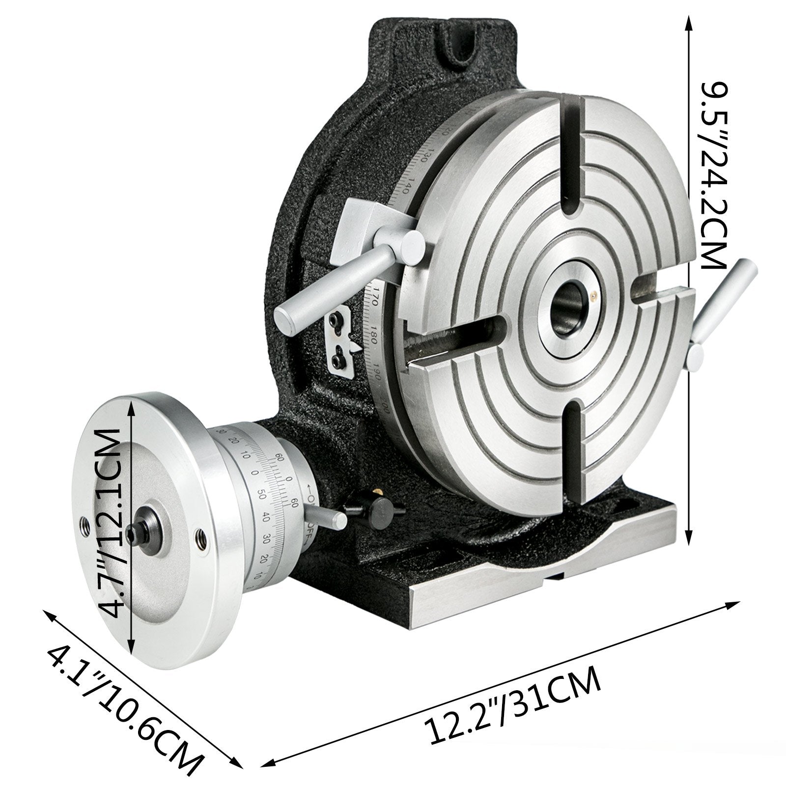 Premium 8 Inch HV8 Horizontal Vertical Rotary Milling Table 3MT