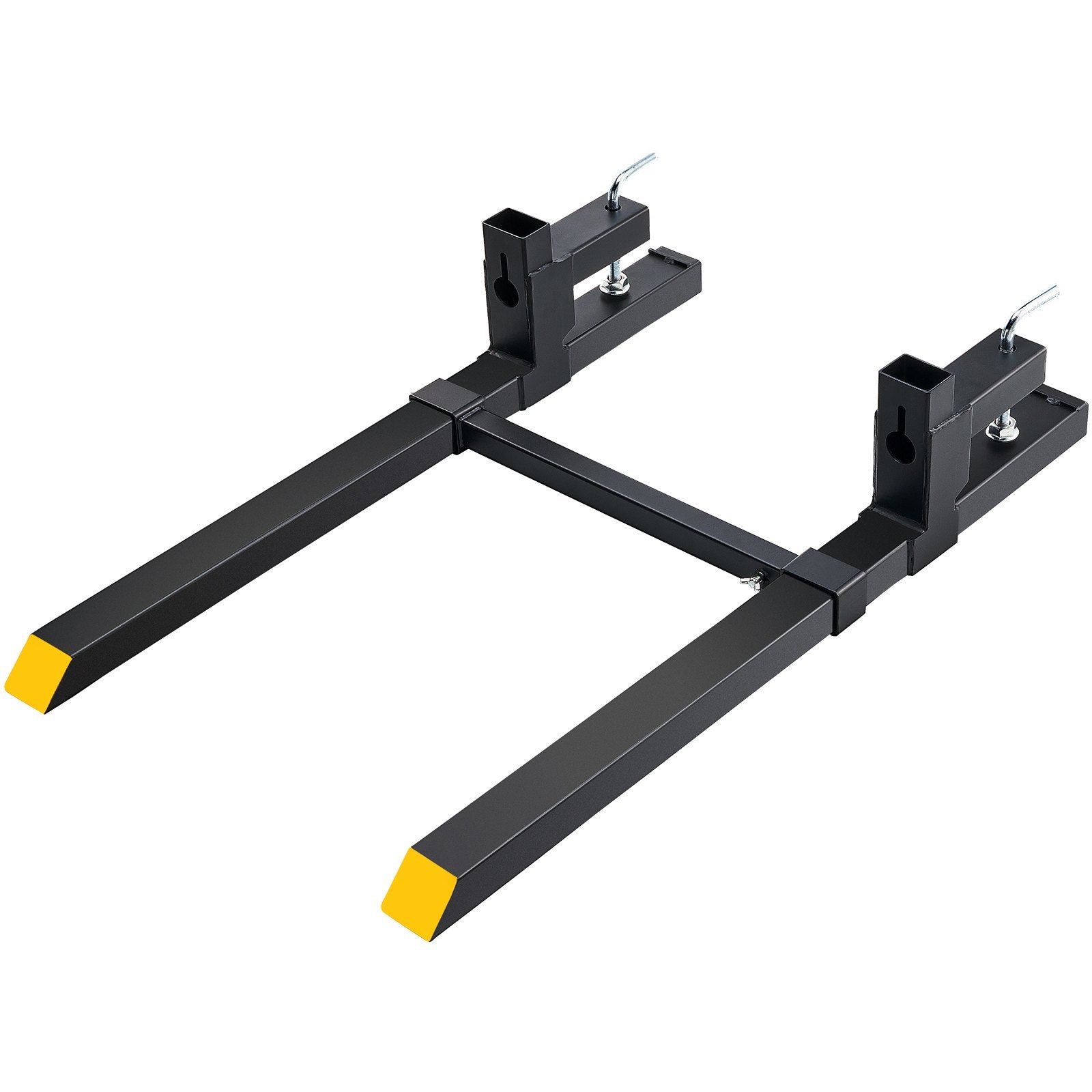 Premium 907kg Clamp On Pallet Forks with Stabilizer Bar 1090mm