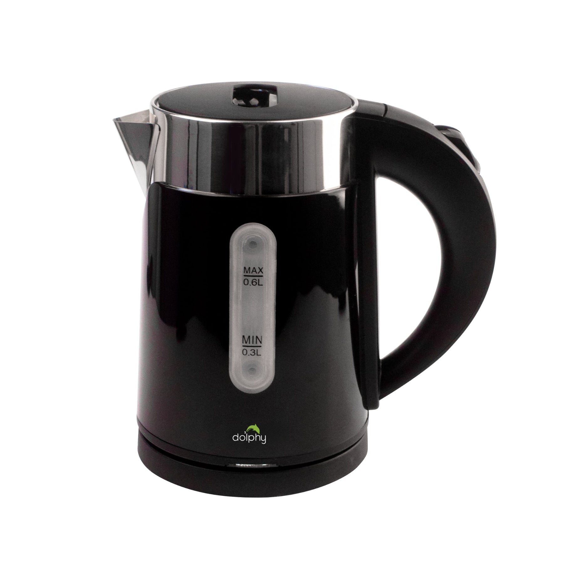 0.6L Stainless Steel Electric Kettle Black - SuperSaverAU - view 1