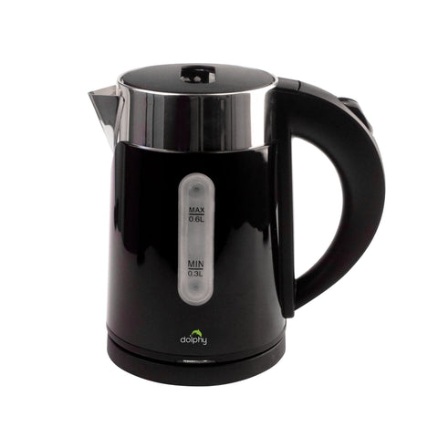 0.6L Stainless Steel Electric Kettle Black - SuperSaverAU - view 1