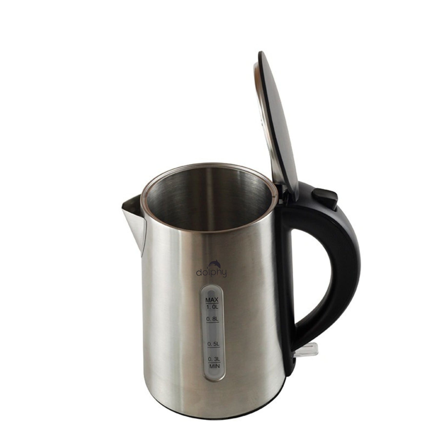 1.0L Brushed Silver Stainless Steel Kettle - SuperSaverAU - view 3