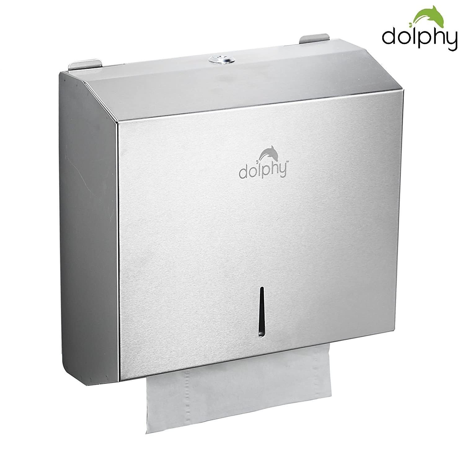 Premium Compact Stainless Steel Slimline Paper Towel Dispenser – Silver