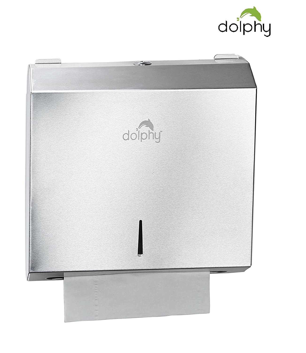Premium Compact Stainless Steel Slimline Paper Towel Dispenser – Silver