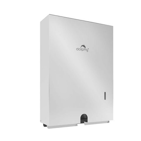 Premium Slimline Paper Towel Dispenser – Silver Stainless Steel