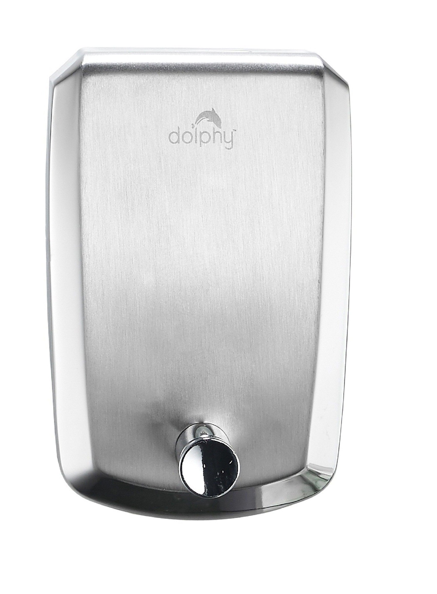Dolphy Stainless Steel Soap Dispenser 1000ml - Silver - SuperSaverAU - view 1