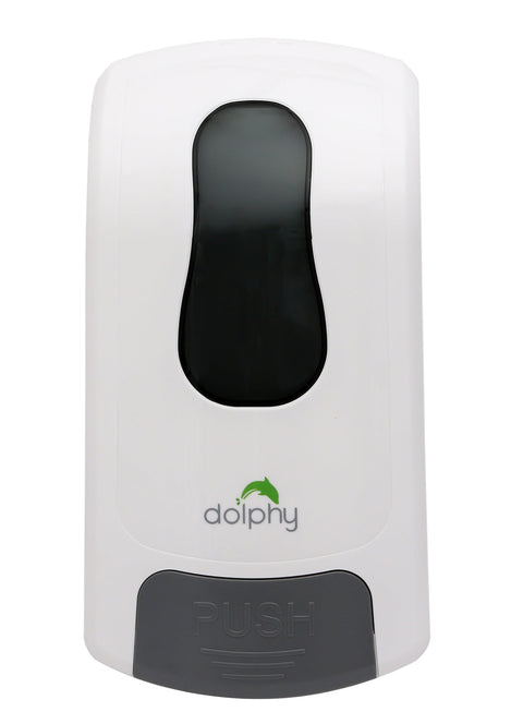 Dolphy Manual Soap-Sanitiser Dispenser 1000ml - White - SuperSaverAU - view 1