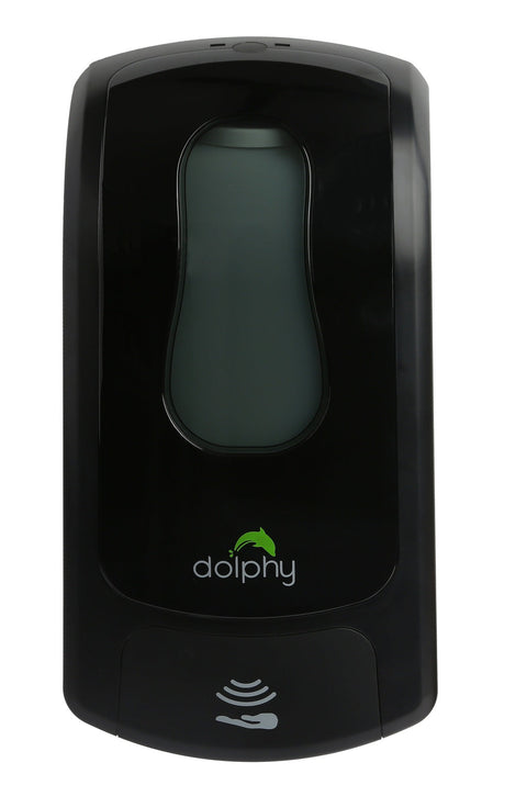 Dolphy Black Automatic Soap and Sanitiser Dispenser 1000ml Sensor Wall Mounted