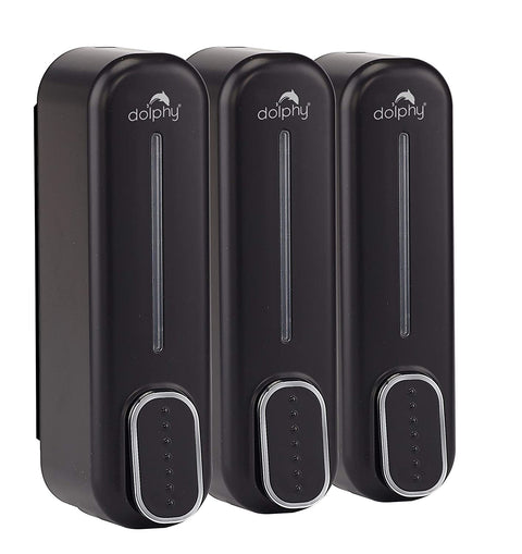 Dolphy Manual Soap Dispenser 300ml - Pack of 3, Black - SuperSaverAU - view 1