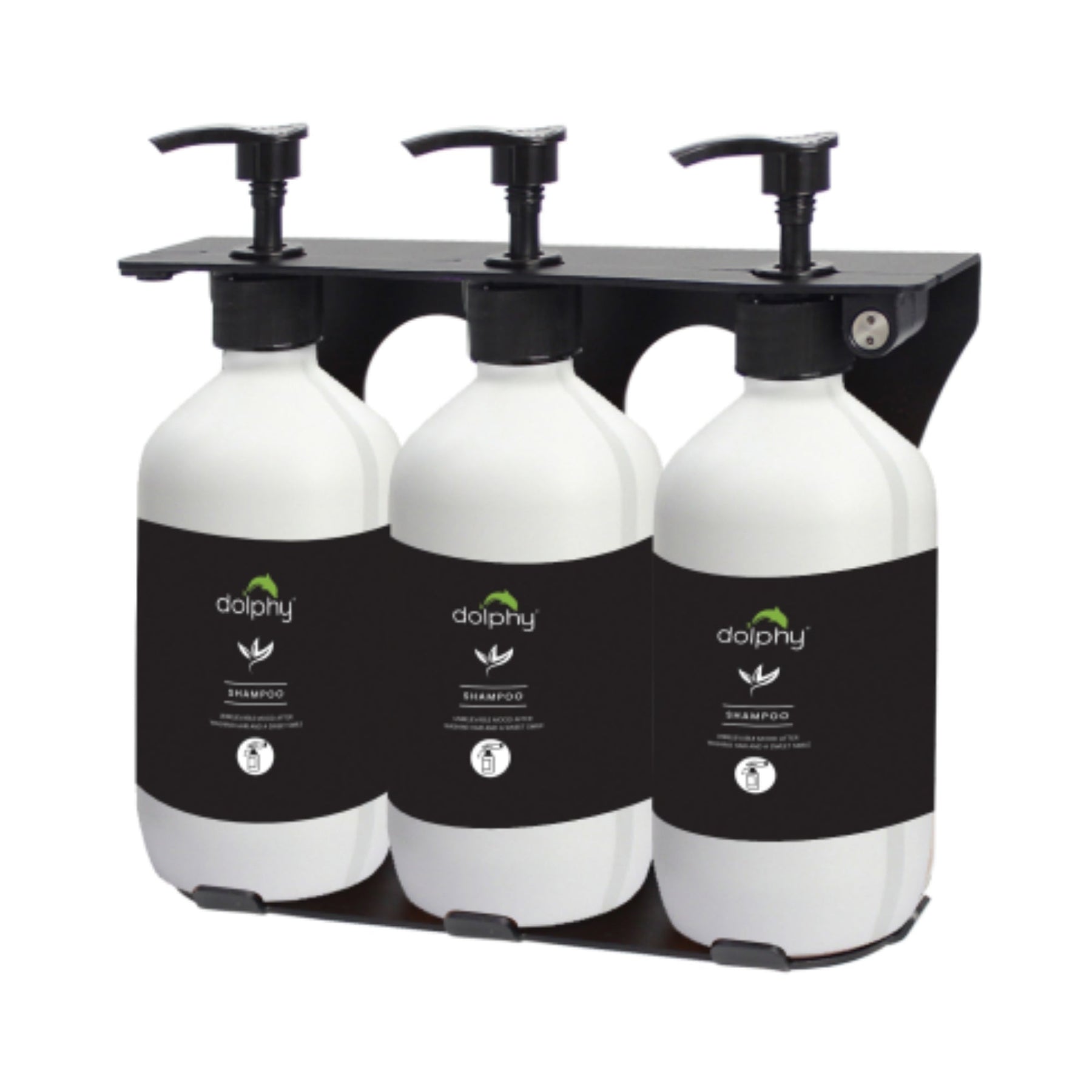 Dolphy Manual Liquid Soap Dispenser 500ml - White (Pack of 3) - SuperSaverAU - view 1