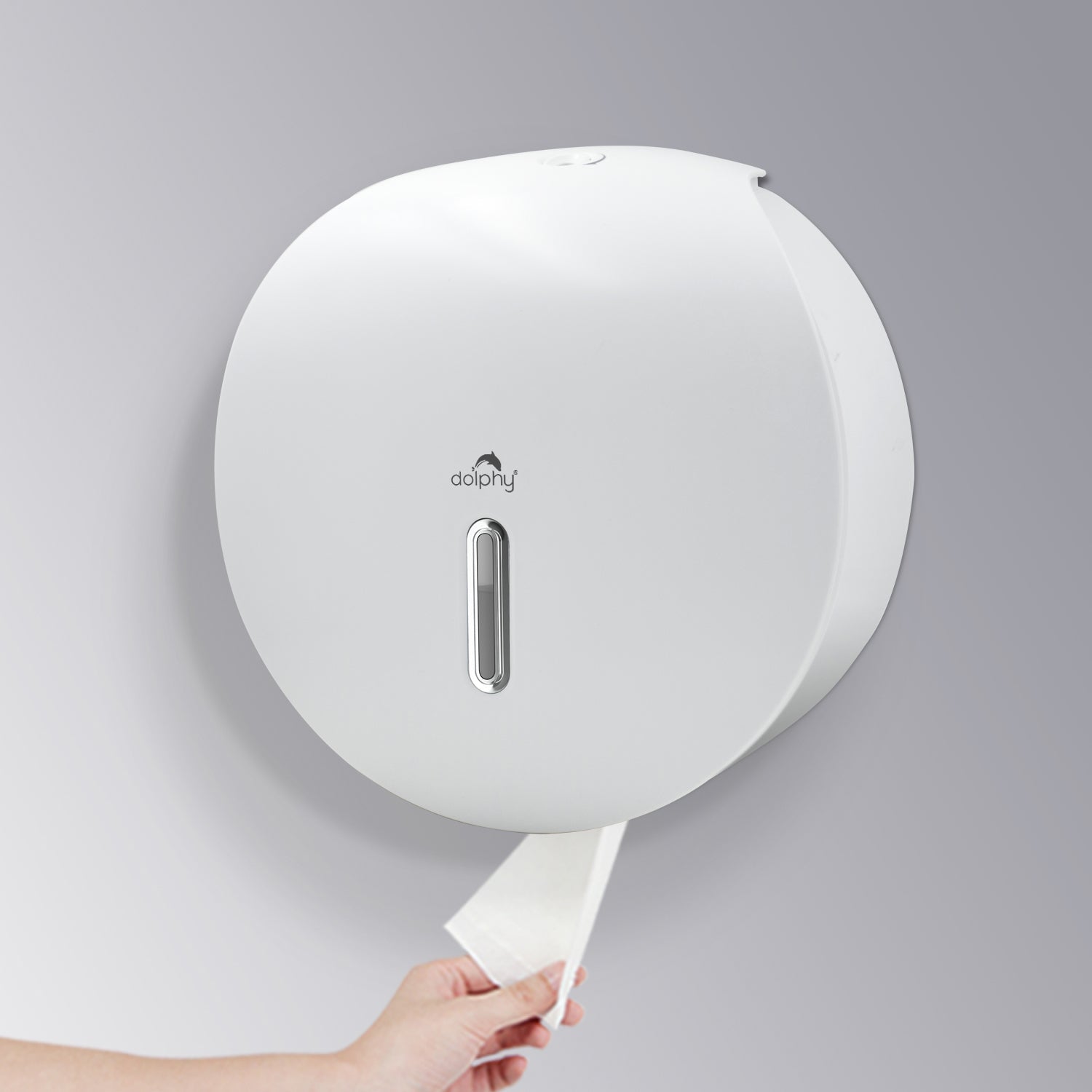 Premium Plaza Jumbo Toilet Roll Dispenser – White