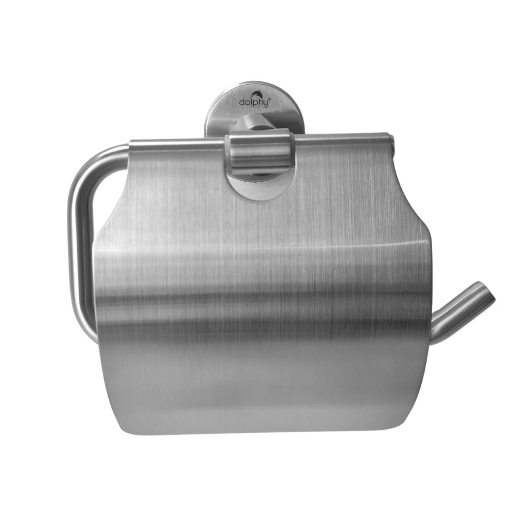 Premium Stainless Steel Toilet Roll Holder – with Cover