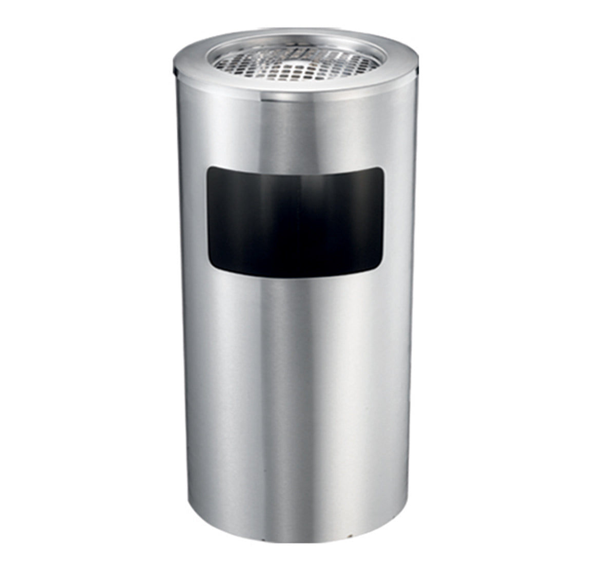 Premium Stainless Steel Lobby Bin – Silver 10L with Ashtray