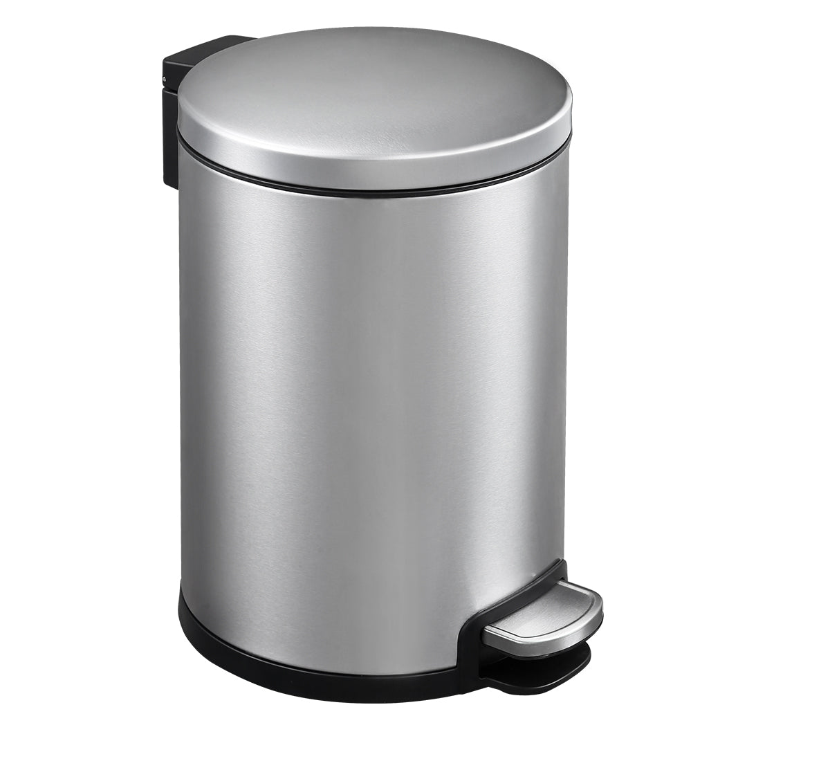 Premium Round Stainless Steel Pedal Bin – Silver 6L Soft Close
