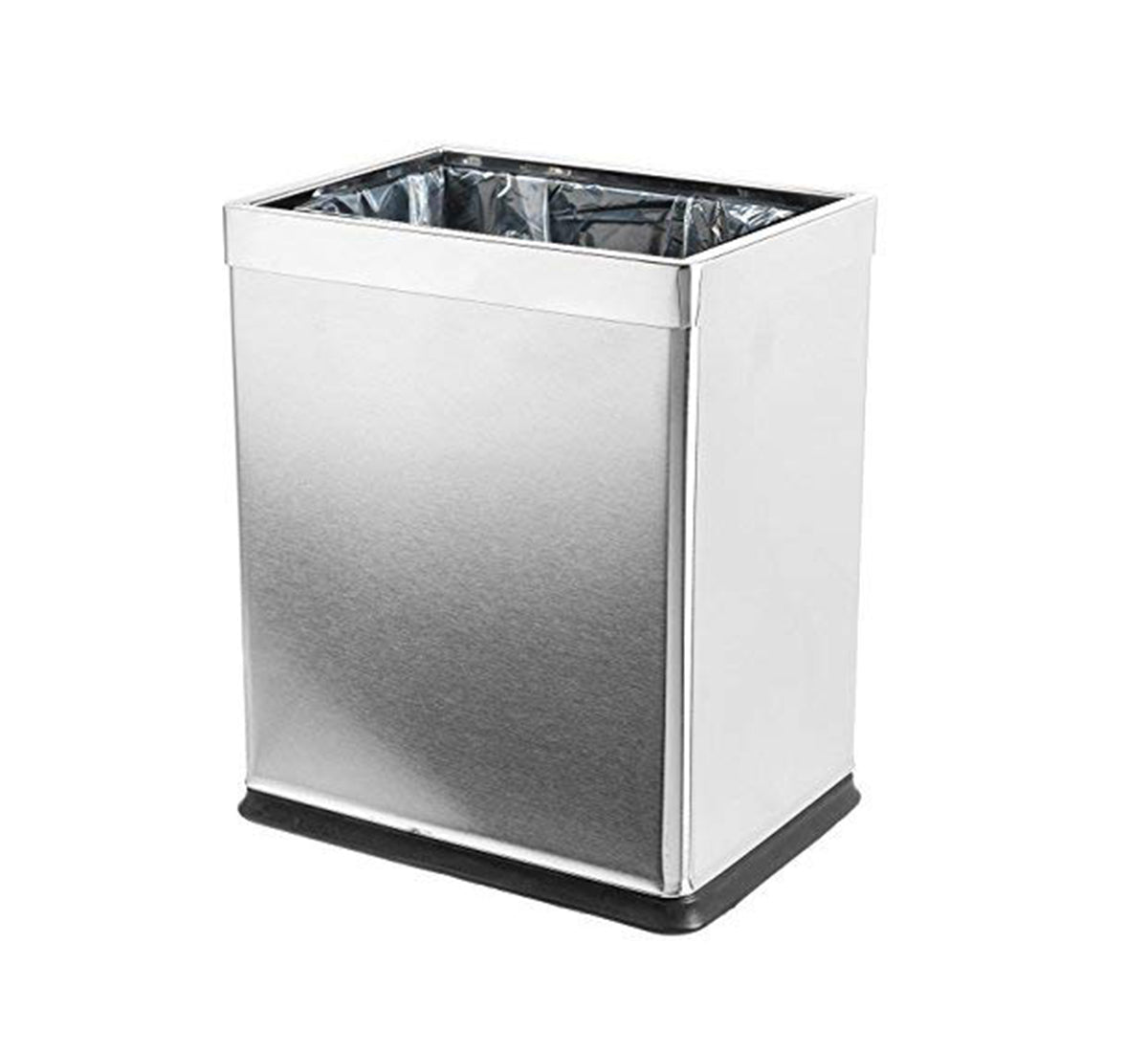 Premium Open Top Stainless Steel Trash Can – Silver 10L