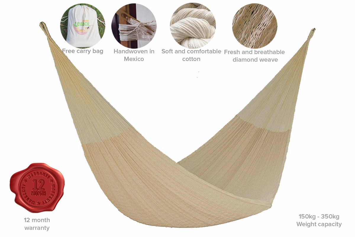 Mayan Legacy Handmade Cotton Bed Hammock - 2.10m x 2.50m, Free Shipping - SuperSaverAU - view 7
