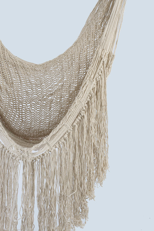 Premium Mayan Legacy Cotton Rope Mexican Hammock Swing - Ivory