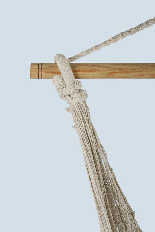 Premium Mayan Legacy Cotton Rope Mexican Hammock Swing - Ivory
