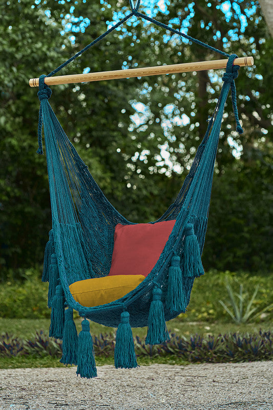 Deluxe Extra Large Mexican Hammock Swing Chair - Bondi Colour, Double Weave, Hand Woven - SuperSaverAU - view 1