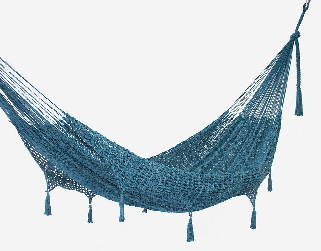Mayan Legacy King Size Hammock - Handwoven Cotton with Crocheted Tassels - SuperSaverAU - view 2
