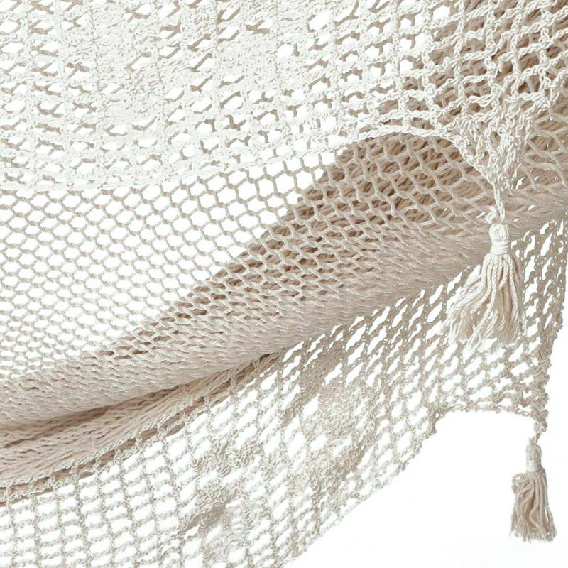 Mayan Legacy King Size Hammock - Handwoven Cotton with Crocheted Tassels - SuperSaverAU - view 10