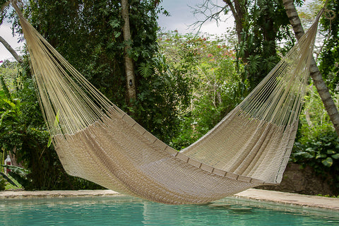 Mayan Legacy King Size Outdoor Cotton Hammock - 250kg Capacity, Free Shipping - SuperSaverAU - view 1