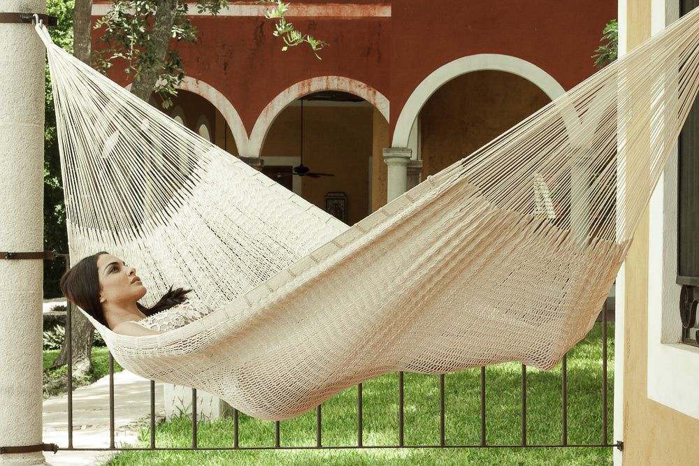 Mayan Legacy King Size Outdoor Cotton Hammock - 250kg Capacity, Free Shipping - SuperSaverAU - view 3