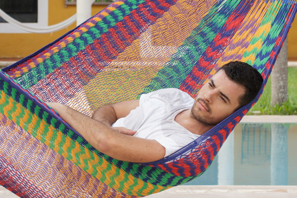 Mayan Legacy King Size Outdoor Cotton Hammock - 250kg Capacity, Free Shipping - SuperSaverAU - view 2