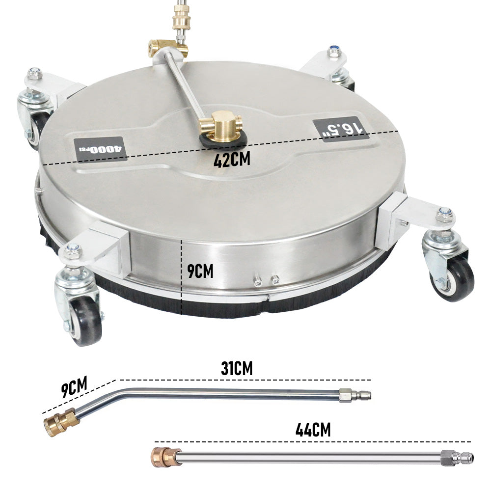 Premium 16.5 Inch 2 in 1 Surface Cleaner and Undercarriage Washer 4000PSI